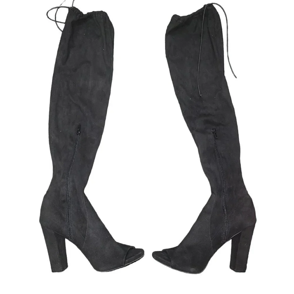 CARLOS Over The Knees Suede Boots Women's. Size 7.5. Excellent Condition Pre-own